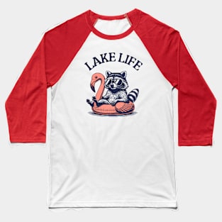 Lake LIfe Floating Raccoon Baseball T-Shirt